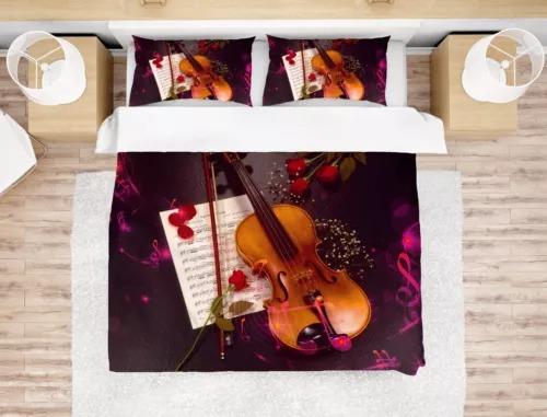 Comforter Violin Bedding Set Decoration Gift Suitable For Children Boys Girls And Adults Warm Soft Comfortable And Breathable