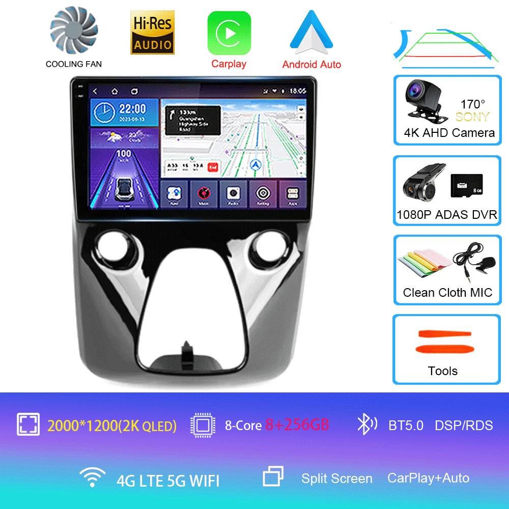 Android 14 Car Radio For Peugeot 108 For Toyota Aygo B40 2014-2021 Multimedia Video Player Navigation Stereo GPS 2din 2 Din DSP