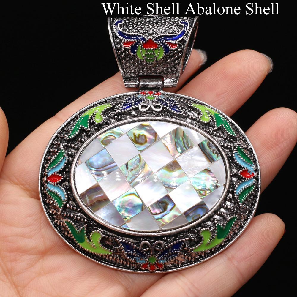 1Pc Bohemian Energy Natural Stone Oval Pendant, Reiki Healing Crystal Charms for DIY Women's Necklace Accessories, Halloween Jewelry Making Craft Gift