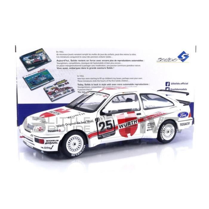 Voiture Miniature de Collection - SOLIDO 1/18 - FORD Sierra RS500 - Blanc - Nurburgring DTM 1988