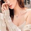 [Richapex] Crystal Necklace for Women, Butterfly Necklace, Butterfly Pendant Accessory, Chain