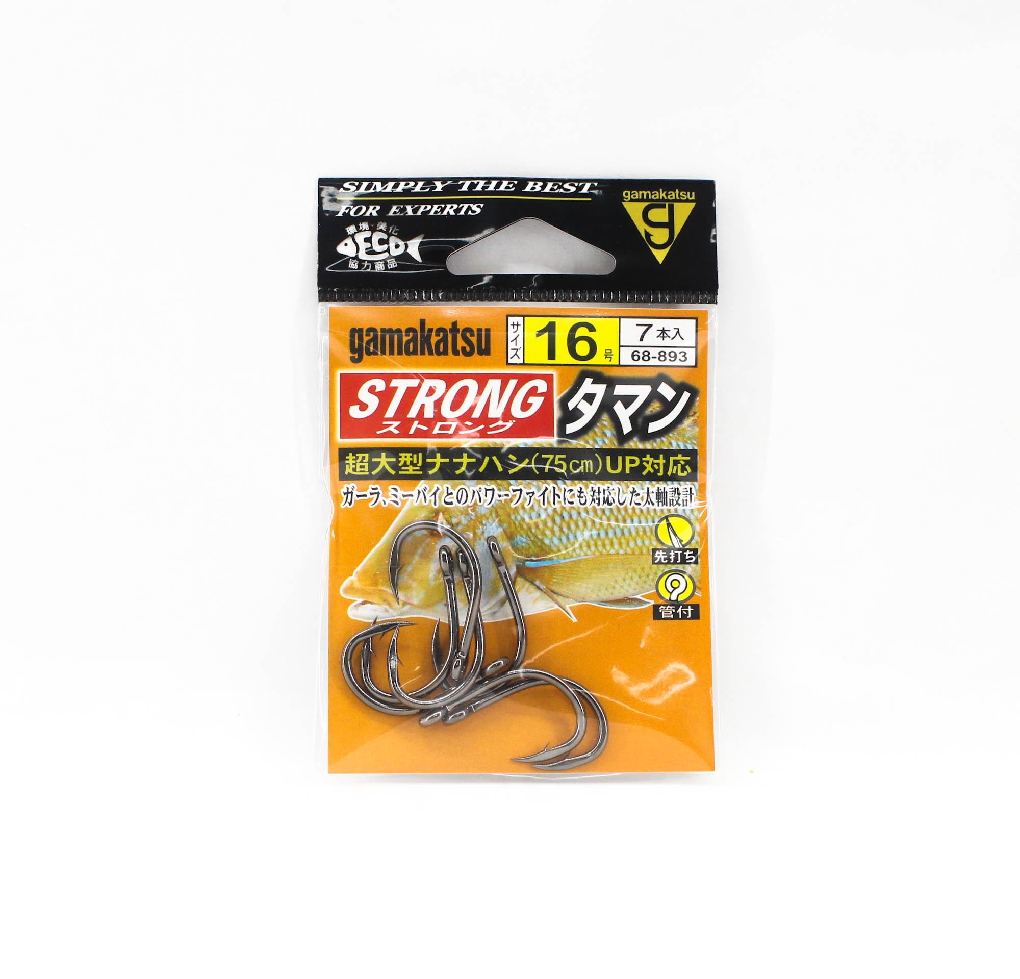 Gamakatsu 68893 Bara Taman Strong Hook NSB Size 16, 7 Per Pack (9025)