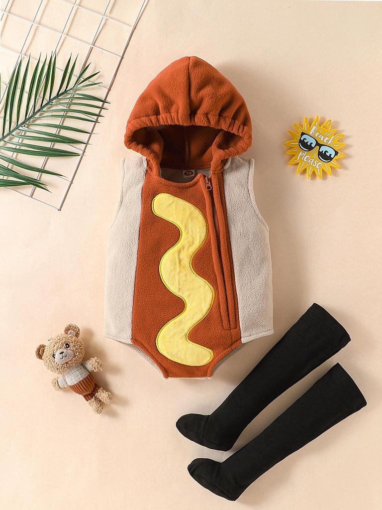 Newborn Hooded Romper & Diaper Cover: Triangle Pants Design, 0-2 Years Baby Crawling Suit