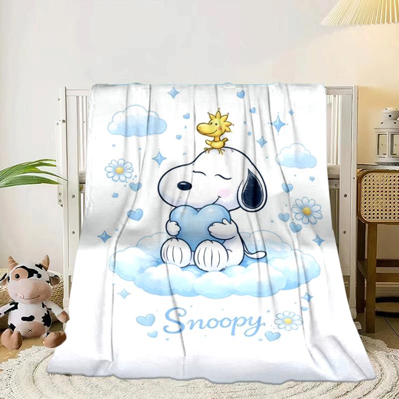 Cute Dog Dreams Under Stars Blanket Flannel Blanket for Bed, Sofa, Camping, Hiking, Picnic Essentials, Gift for Family Fan Gifts