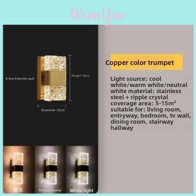 Modern Crystal Wall Light With Led Lamp And Wall For Bedroom And Living Room Decor