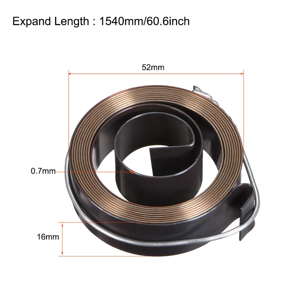 Molletta di Ritorno per Trapano a Colonna Molla del Mandrino Molla a Spirale di Ritorno dell'Alimentazione Assemblaggio Rivestimento Nero Espandi Lunghezza 680-1800mm Diametro Esterno Molla 34-66mm
