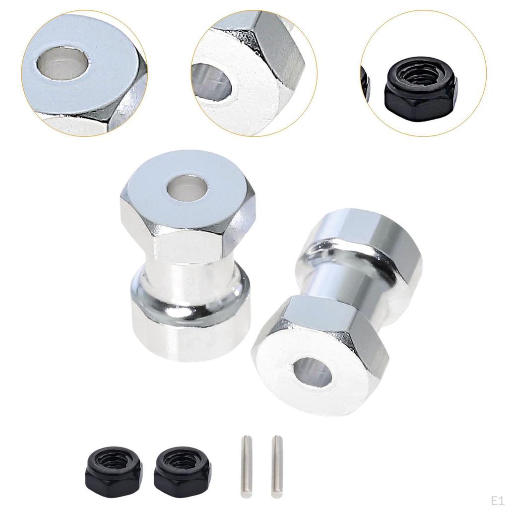 2 Pieces RC Drive Adapter Axle Extension Combiner High Performance Lightweight Compatible Wheel Hub