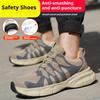 Lightweight Men Safety Shoes Steel Toe Work Sneakers Non Slip Protective Shoes Anti-smash Anti-puncture Indestructible Shoes
