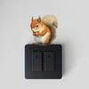 Self-adhesive Switch Stickers Cute Cartoon Squirrel for Home Wall Decor
