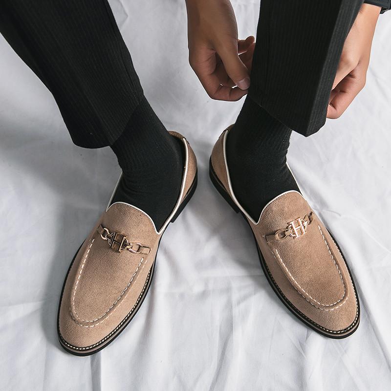 High Quality Italian Luxury Men Shoes Fashion Suede Elegant Men's Dress Shoes Business Casual Formal Shoes For Men Social Shoes
