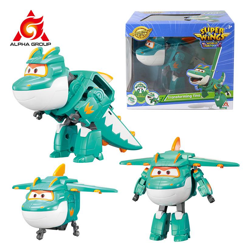 Super Wings 5 Inches Transforming Ellie Transforms from Airplane to Robot in 10 Steps Deformation Anime Action Figures Kid Toys
