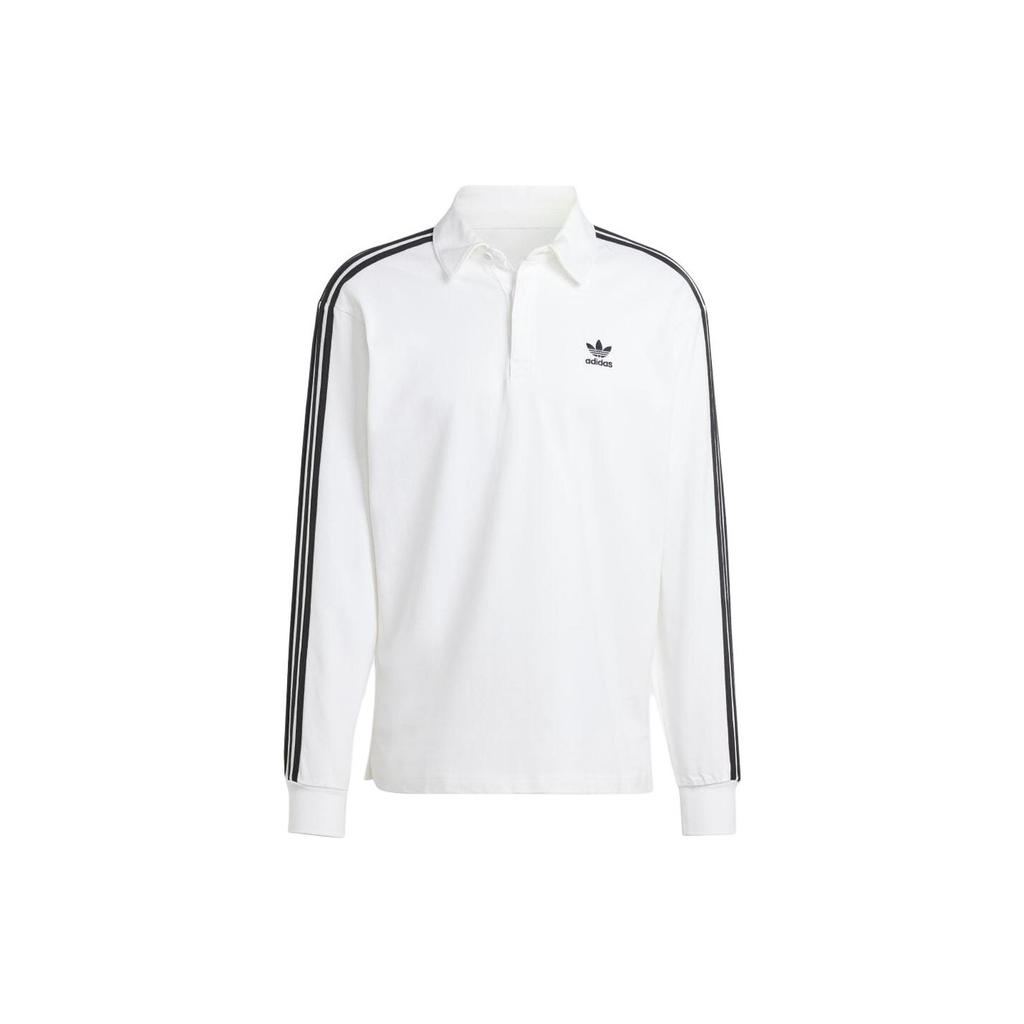 Adidas Adicolor Rugby Polo Shirt White Men Streetwear IZ2459