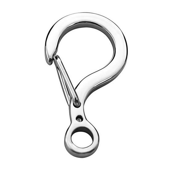 

Carabiner Clip Pendant Clasps Spring Ring Jewelry Clasps Titanium Alloy Necklace Connector for Jewelry Bracelet Making 12 mm срібний