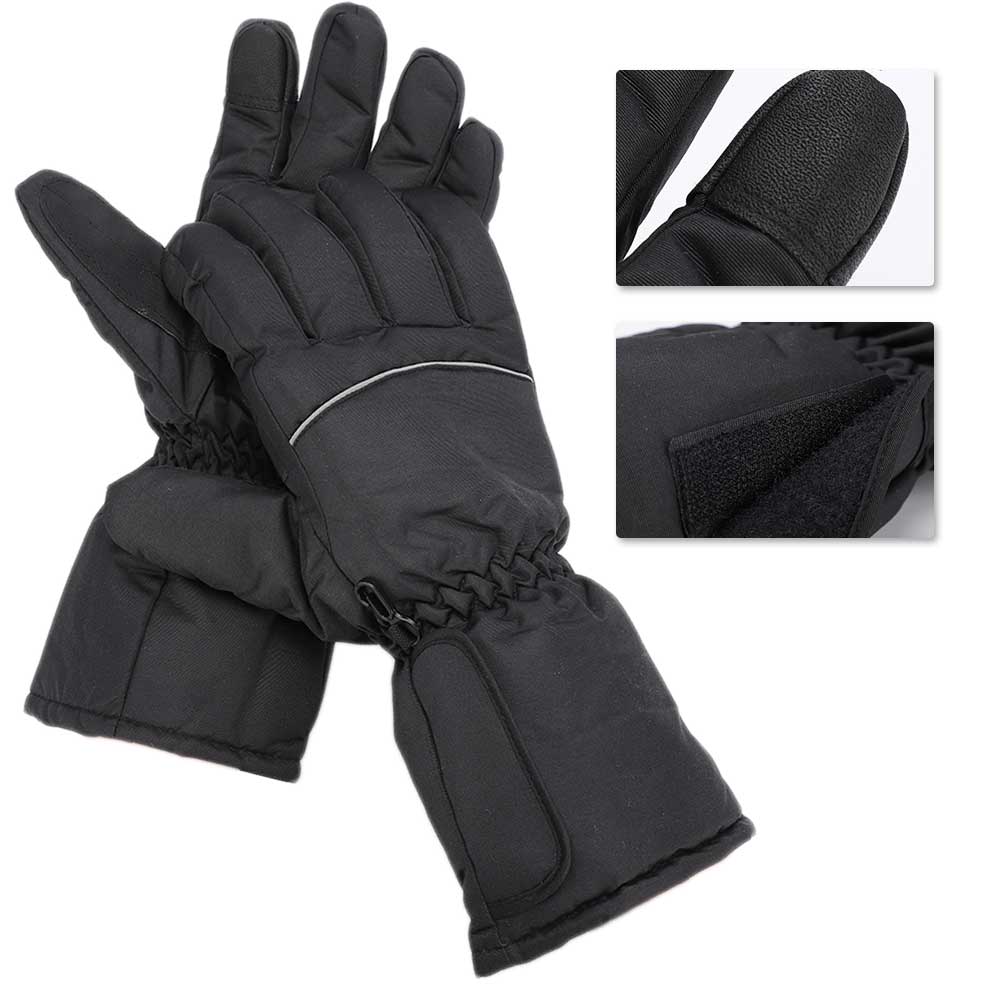 Elektrisch beheizte Handschuhe Wiederaufladbar Batteriebetrieben Einstellbare Temperatur Thermohandschuhe LEU Stecker