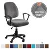 Stretch Elastic Velvet 2 Piece Universal Computer Chair Seat Cover Rotating Office Chair Slipcover