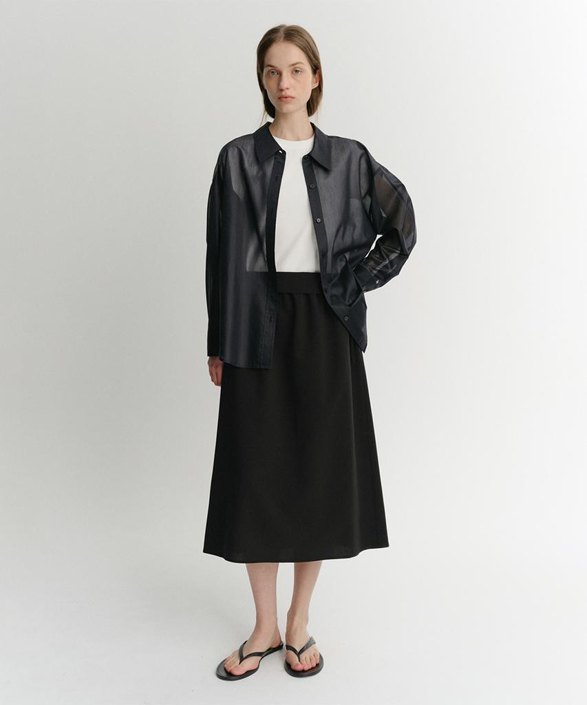 Ia Nev Drawstring Skirt (Black)