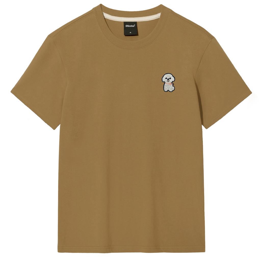 OKSTAR Pposongmung Embroidered Short Sleeve T-Shirt (D Type)