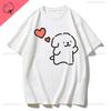 Maltese Dog Couple Cute Simple Pen Line Dog Aesthetic Clothing Unisex Style Graphic T Shirts Cartoon New In Tops Tees Tshirt