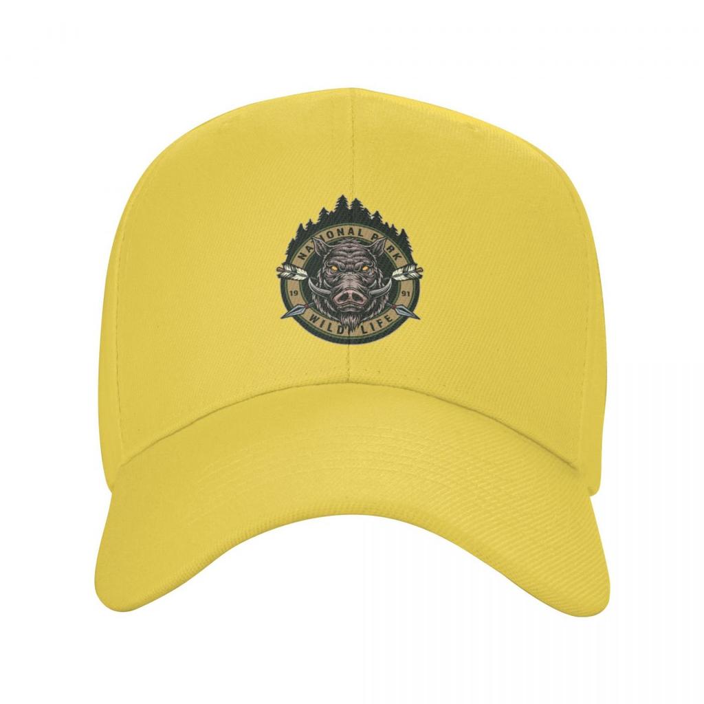Custom Punk Unisex Wild Animal Boar Baseball Cap Adult Adjustable Dad Hat for Unisex Women Outdoor Snapback Hats