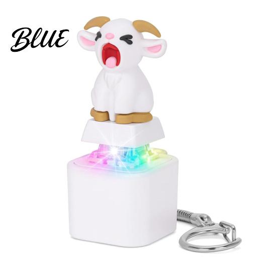Clicker with Light Sound 1/2/3Pcs Screaming Goat Keyboard Fidget Toy Rechargeable Sheep Finger Toy Sound Animal Push Button Decompression