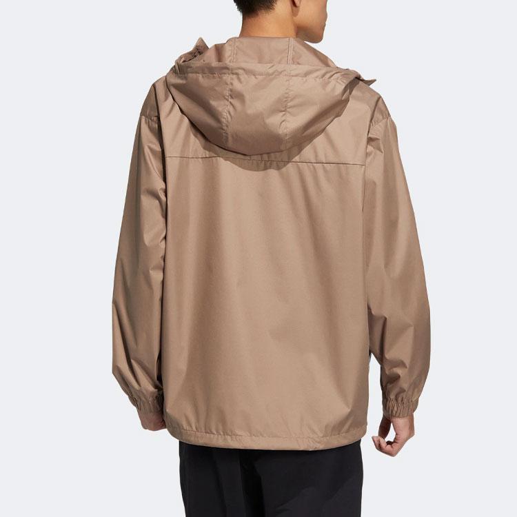 Adidas Originals Trefoil Solid Zip-Up Multi-Pocket Long Sleeve Jacket Men Jackets Brown HS2026