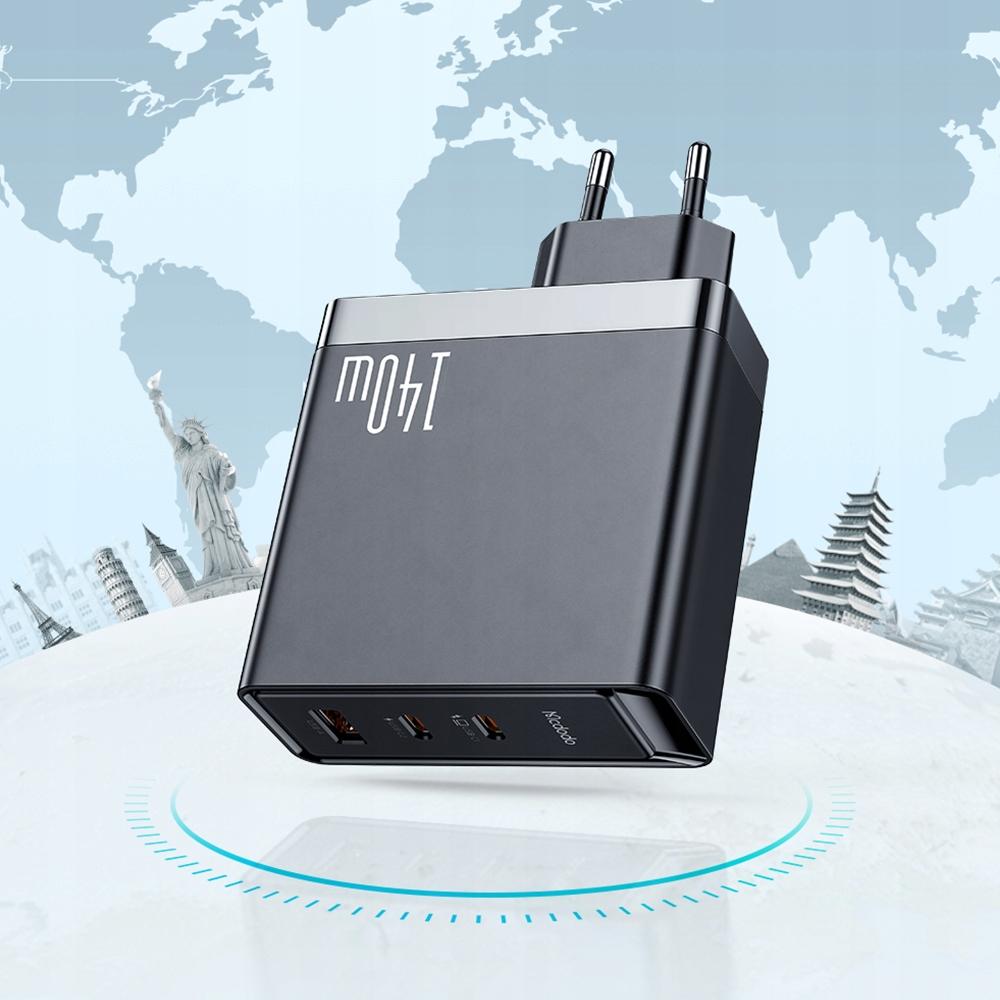 Fast Charger, Gan, Usb-C, Usb, 3 Ports, 140W, Mcdodo