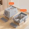 Stainless Steel Cat Bedpans Anti-splash Cover Cat potty New Cat Litter Box  Pet Supplies