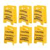 6pcs Funny Yellow Hair Claw Clips for Women Girls, Vibrant Warning Sign Design, Humorous Hairpin Accessories, Sturdy