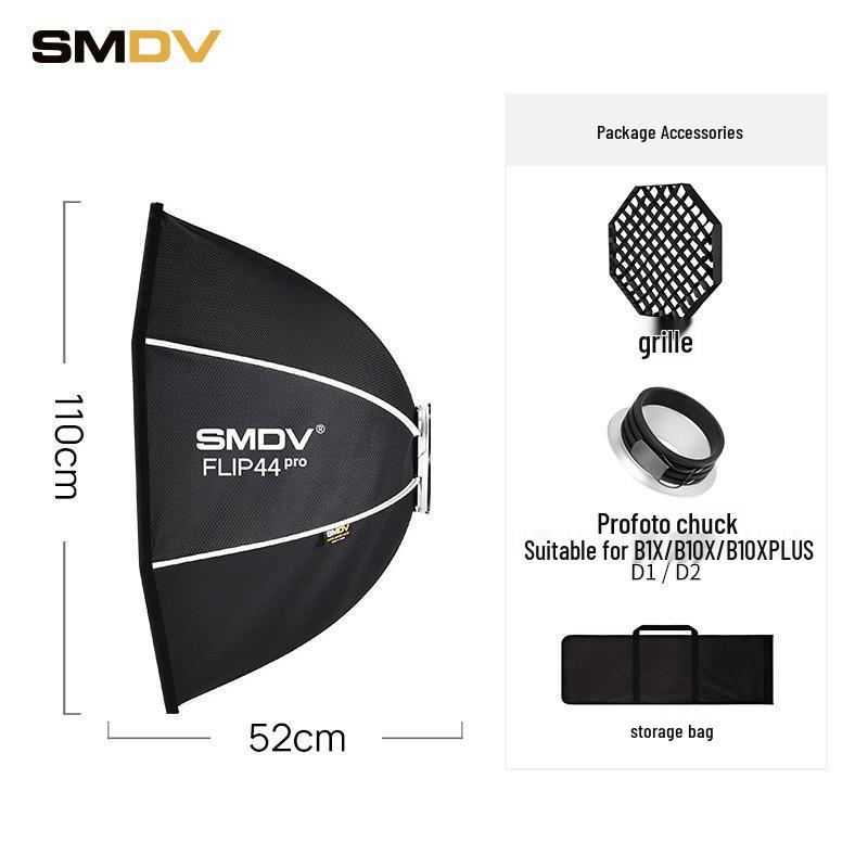 SMDV Flip36/44 Pro Восьмигранный быстросъемный студийный софтбокс с сотами