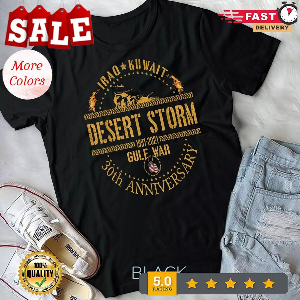 2025/День ветеранов Юбилейная футболка по случаю годовщины Бури в пустыне Унисекс футболка Унисекс футболка L