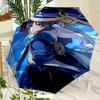 Genshin Impact Wanderer Umbrella with Automatic Open/Close & Self-8-Rib Heavy-Duty Umbrella, Compact Travel Umbrella Suitable for Outdoor