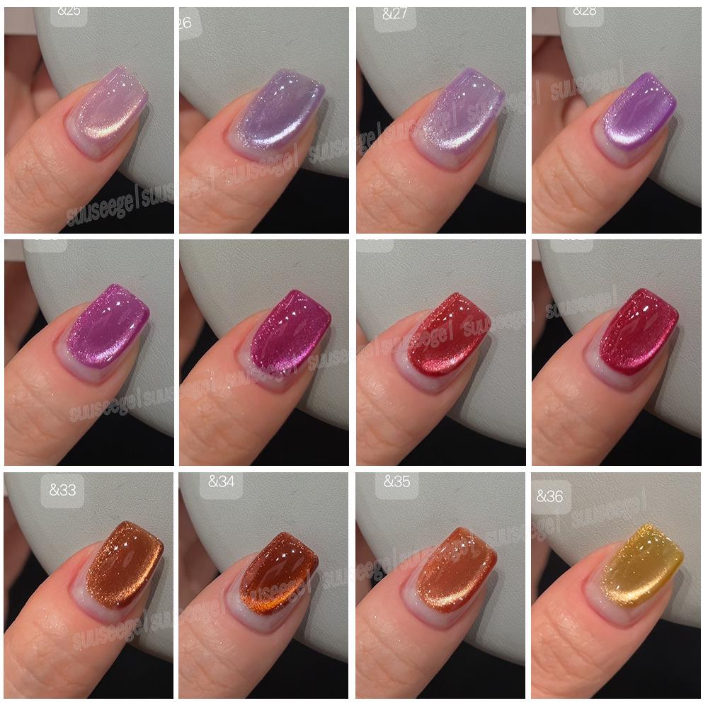 

36 Colors Flashy Cat Eye Gel Nail Polish – Spring/Summer 2025 Translucent Manicure