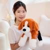 Realistic Beagle Dog Plush Toy Soft Fluffy Standing Puppy Stuffed Animal Doll Cute Pet Plushies Birthday Gift for Kids Girls