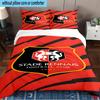 3PCS Stade Football Club Crest Bedding Set,Including 1pc Duvet Cover And 2pcs Pillowcases Perfect for Bedroom, Dormitory, Fan Christmas gift