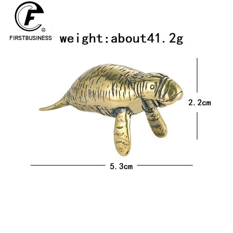 Solid Brass Sea Lion Small Statue Office Desk Ornaments Decoration Crafts Collection Metal Animal Figurines Miniatures Toy Gifts