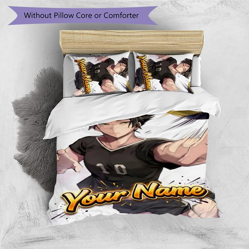 3pcs Rintaro Suna Cover Set - Personalized Name, HD Printed Bedding with 1 Cover and 2 Pillowcases - Perfect for Home Decor, Easy Care