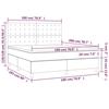 VidaXL Lit à sommier tapissier avec matelas Bleu 180x200 cm Tissu - Modèle 3142119