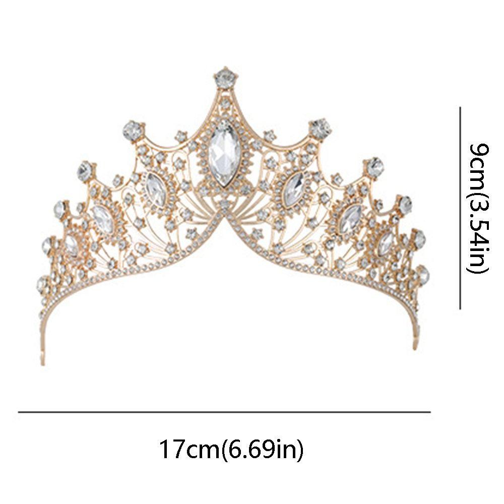 Elegant Baroque Crystal Crown Gorgeous Rhinestone Tiara Baroque Queen Tiaras Wedding Bride