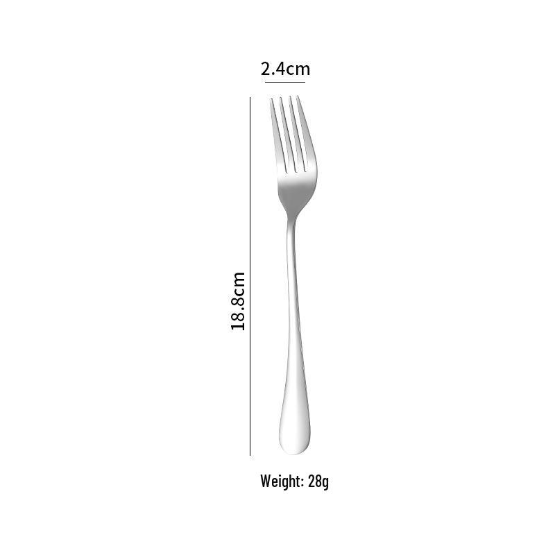 Stainless Steel Salad Dessert Fork - Thickened Design for Western Food, Pasta, Cake, & Fruit