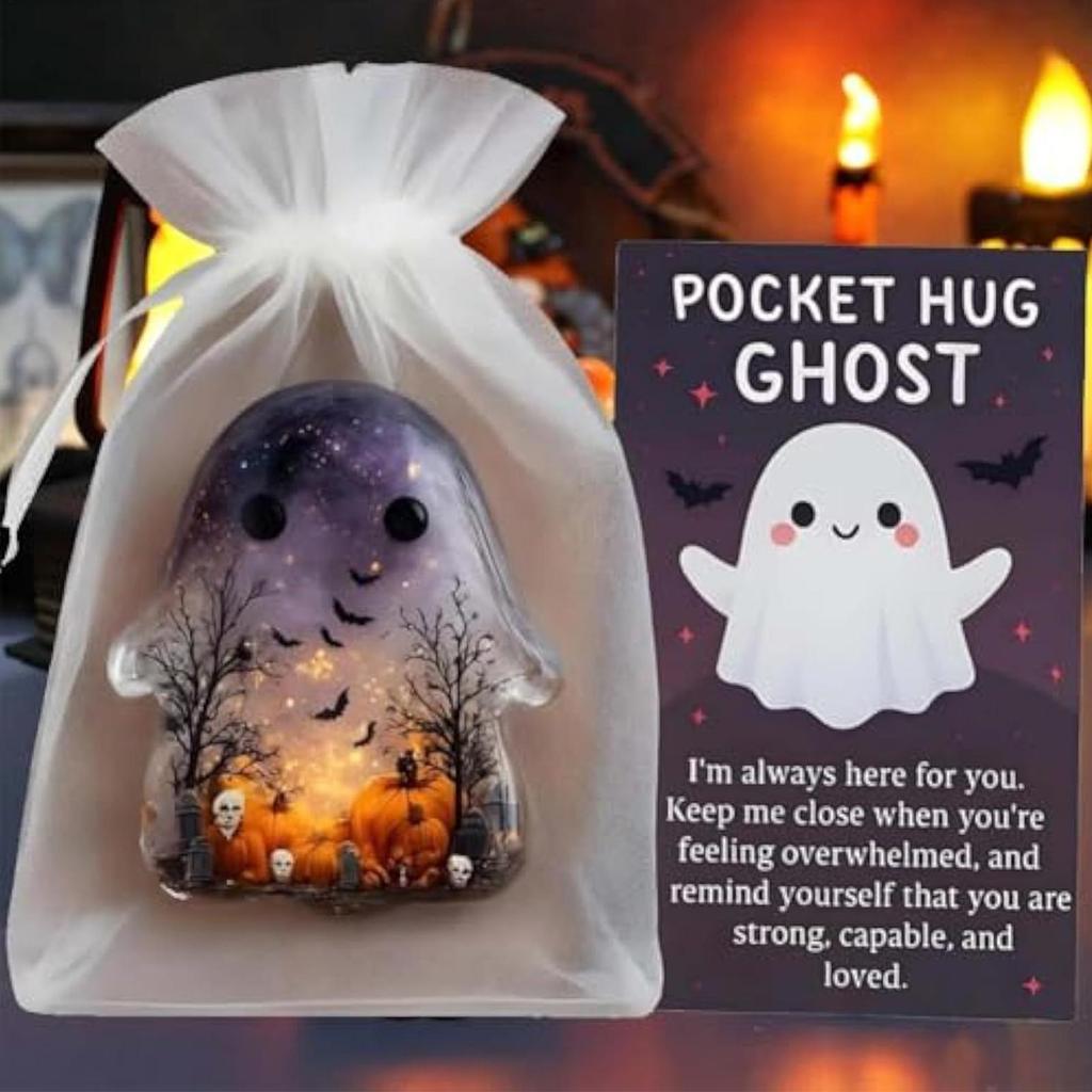 Pocket Ghost Card Pocket Encouragement Card Ghost Bat Crow Death God Inspirational Keepsake For Graduates Team Incentives Adults