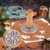 Metal Cookie Press Cutter Mold Cookie Stamper Decorating Supplies for DIY Baking Cakes Pastries Easy To Use Gift Package