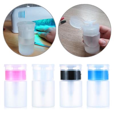 Manicure Liquid 60mL Empty Bottle Pump Dispenser Container Clean Acetone Nail Polish Remover