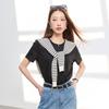 Sancai Women's Plus Size Loose Fit Round Neck Short Sleeve T-Shirt