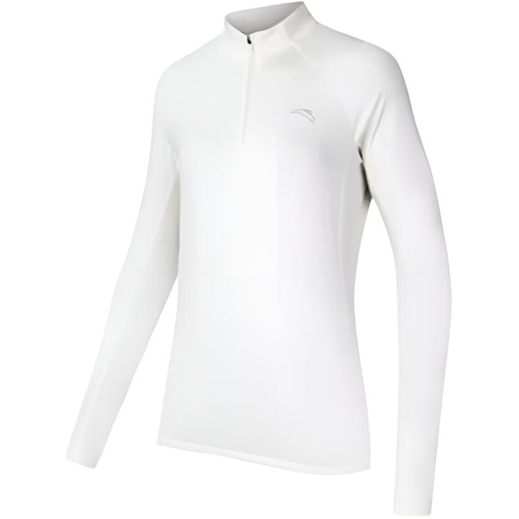 

Anta Womens Training Series Sports Casual Simple Solid Color Stand Collar Long Sleeve Fitness Top Women tops Vanilla Cream 962525401-1 L