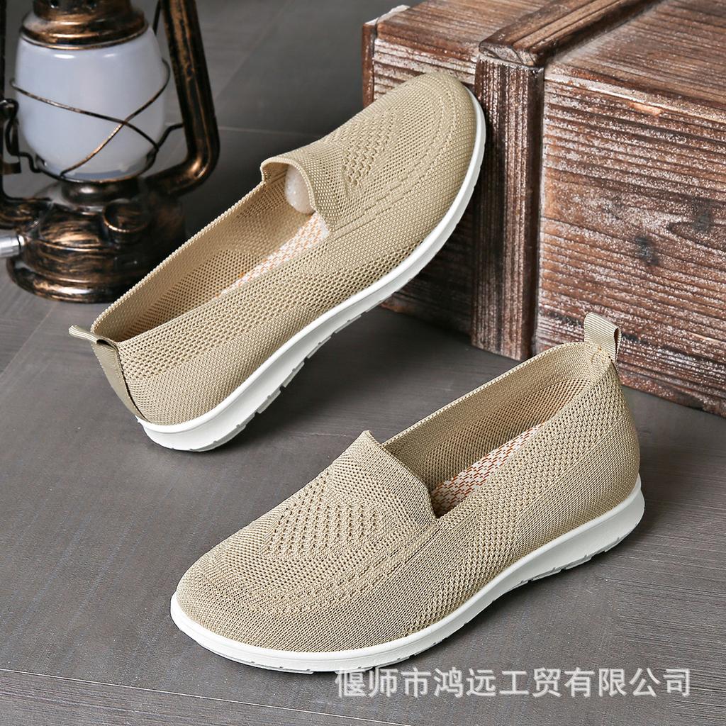 Foreign trade shoes women's spring and autumn large size women's casual single shoes one pedal old Beijing cloth shoes sticker