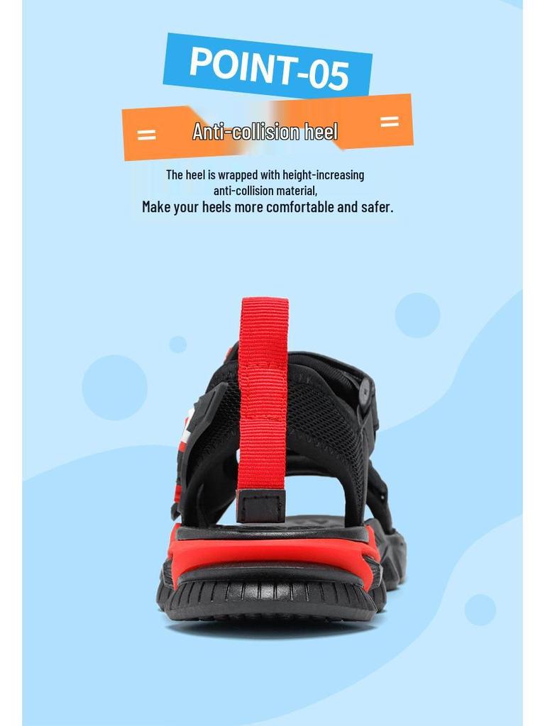 2025 Summer Boys' Non-slip Soft Sole Sandals, Children's Beach and Sports Slippers