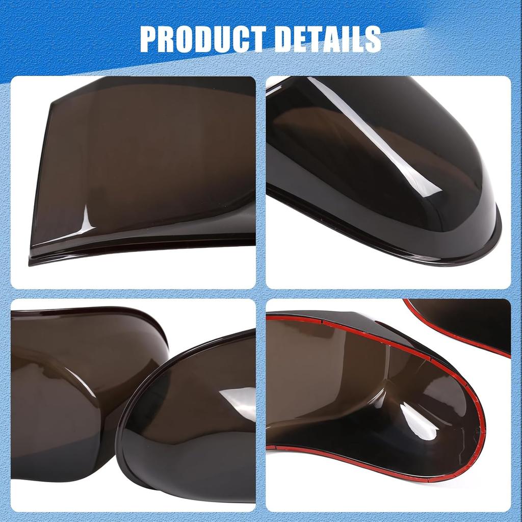 2PCS Taillights Smoked Tint Light Lamp Covers for Toyot@ FJ Cruiser 2007-2021, ABS Material Car Lights Guard Cover Trim Exterior Accessories,