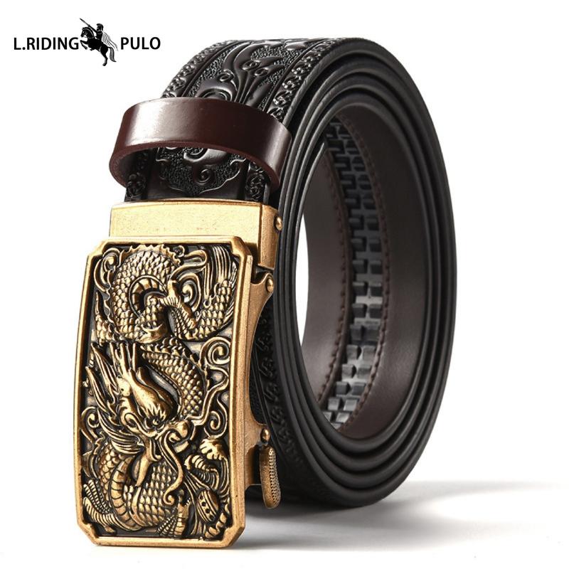 Pánský slitinový automatický opasek etnického stylu, ležérní, dominantní osobnost, vyřezávaný opasek se vzorem fénixe