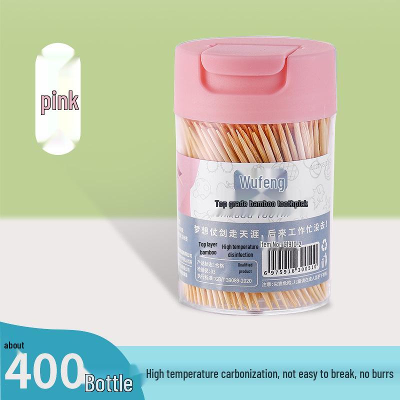Einzeln verpackte doppelseitige Bambuszahnstocher - 400 Stück
