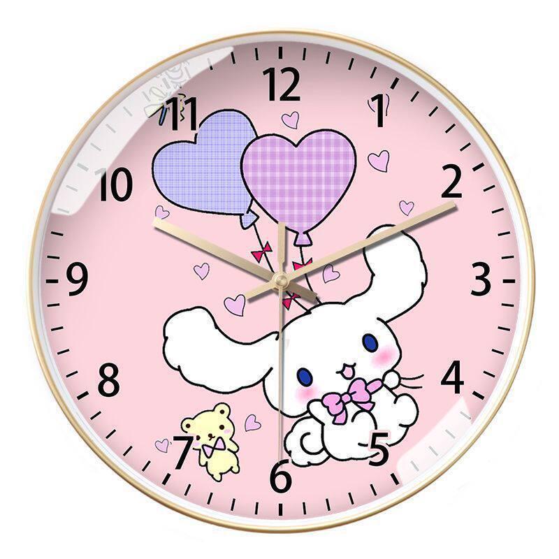 Sanrio Series Cinnamoroll Wall Clock: Ultra-Quiet Quartz with Satellite Sync 8 inches